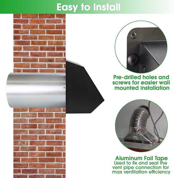 3 Inch Dryer Vent Cover Wall Vent Hood