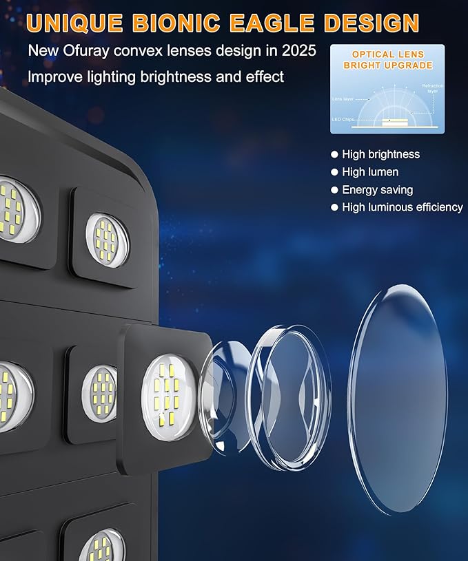 JAYNLT X-10000W Solar Street Lights Outdoor, Ultra-Large 6500K Commercial
