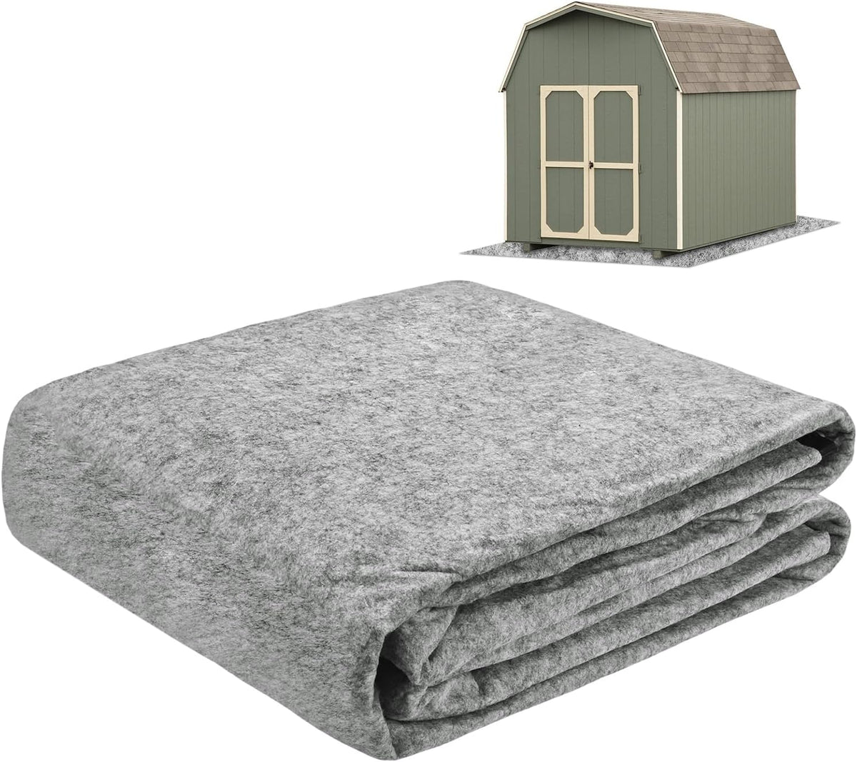 M METERXITY Outdoor Storage Shed Mat 6.2x7.5 ft Shed Flooring, Grey White