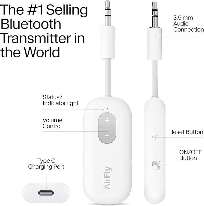 Twelve South AirFly SE | Bluetooth Wireless Audio Transmitter Adapter