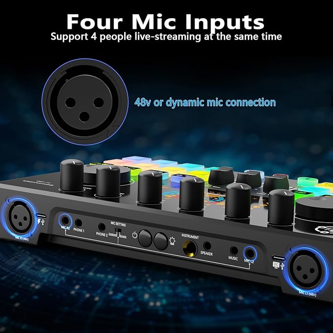 Podcast Equipment Bundle for 2, Audio Interface