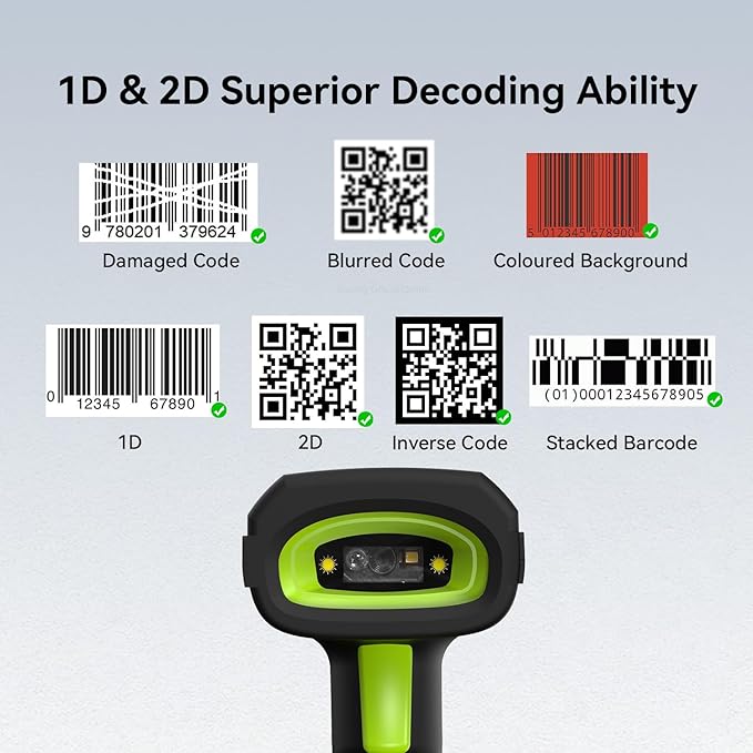Alacrity Long-Range Scanning Industrial Barcode Scanner, 1D/2D Symbologies