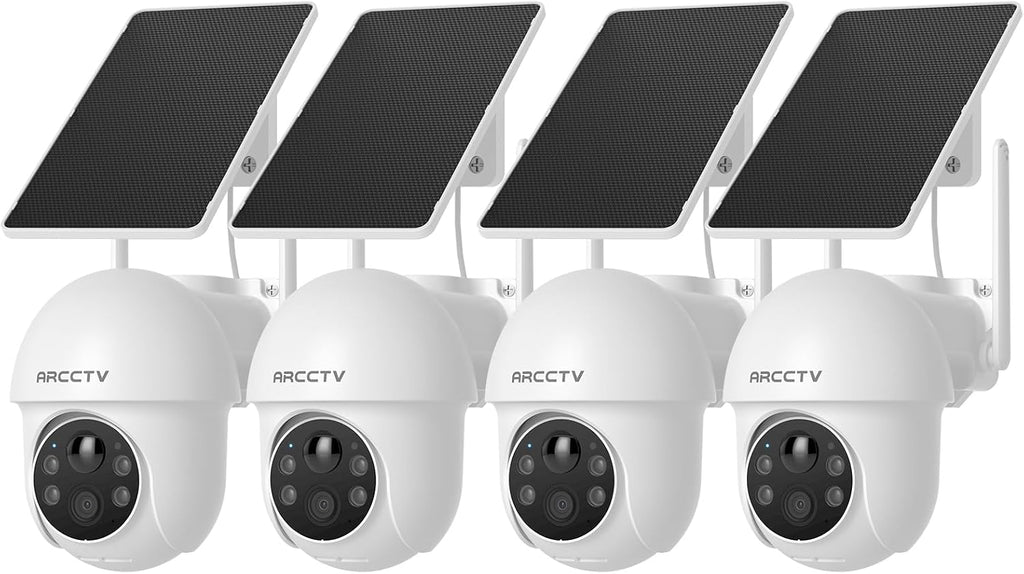 ARCCTV Security Cameras Outdoor Wireless 4MP Solar WiFi (4 Pack)