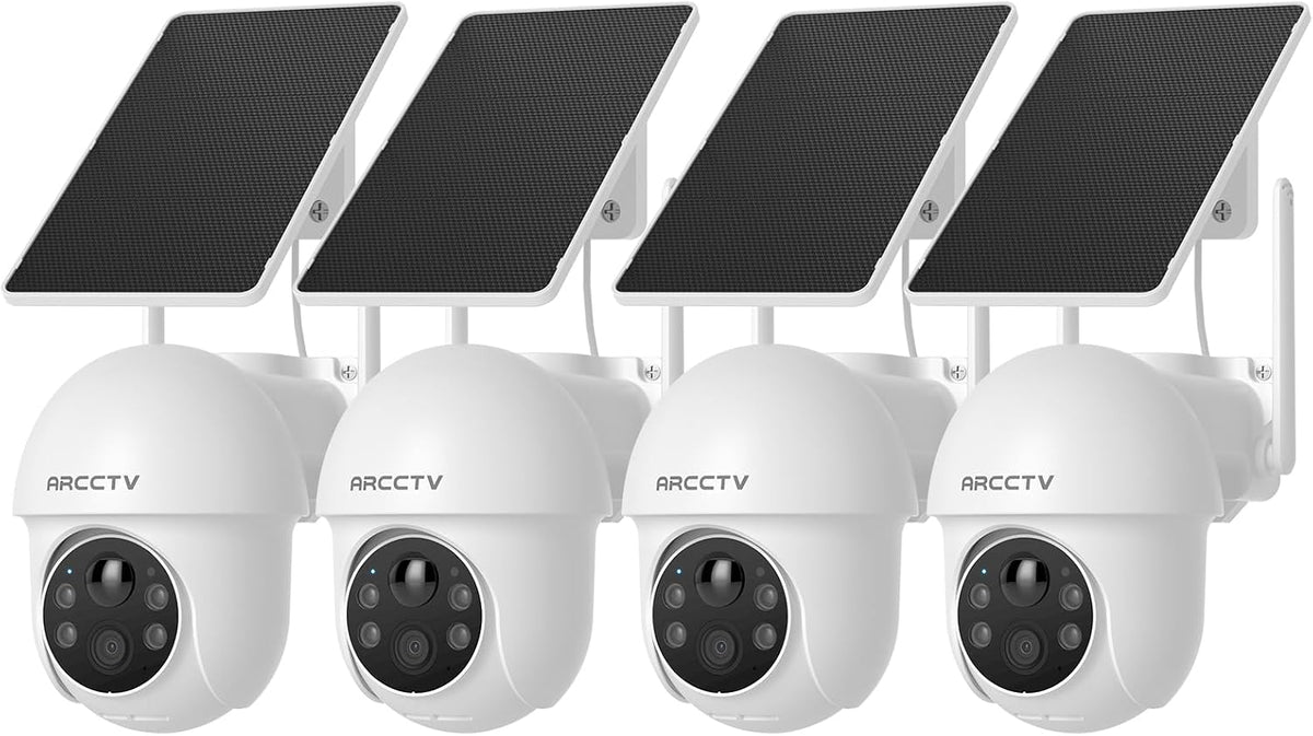 ARCCTV Security Cameras Outdoor Wireless 4MP Solar WiFi (4 Pack)