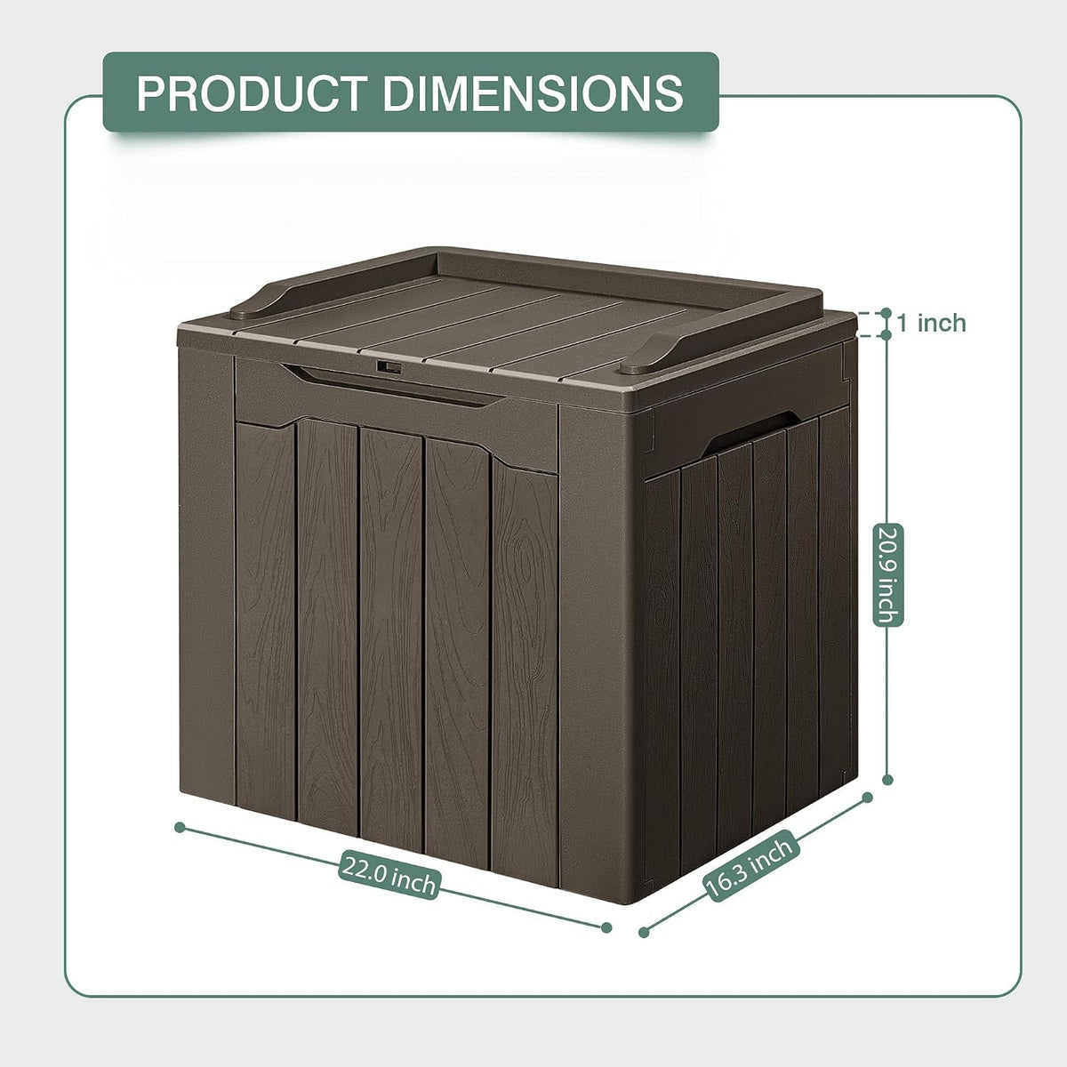 gunji 30 gallon small deck box outdoor waterproof, package contents