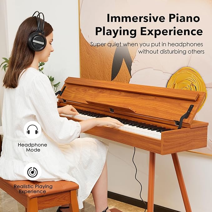 KUMENG Digital Piano 88 Key Weighted Keyboard, Full-Size Desk Progressive