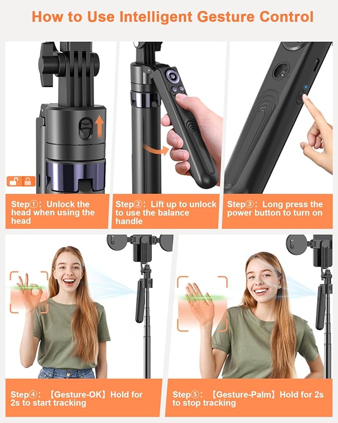Yeaki 71” Auto Face Tracking Tripod
