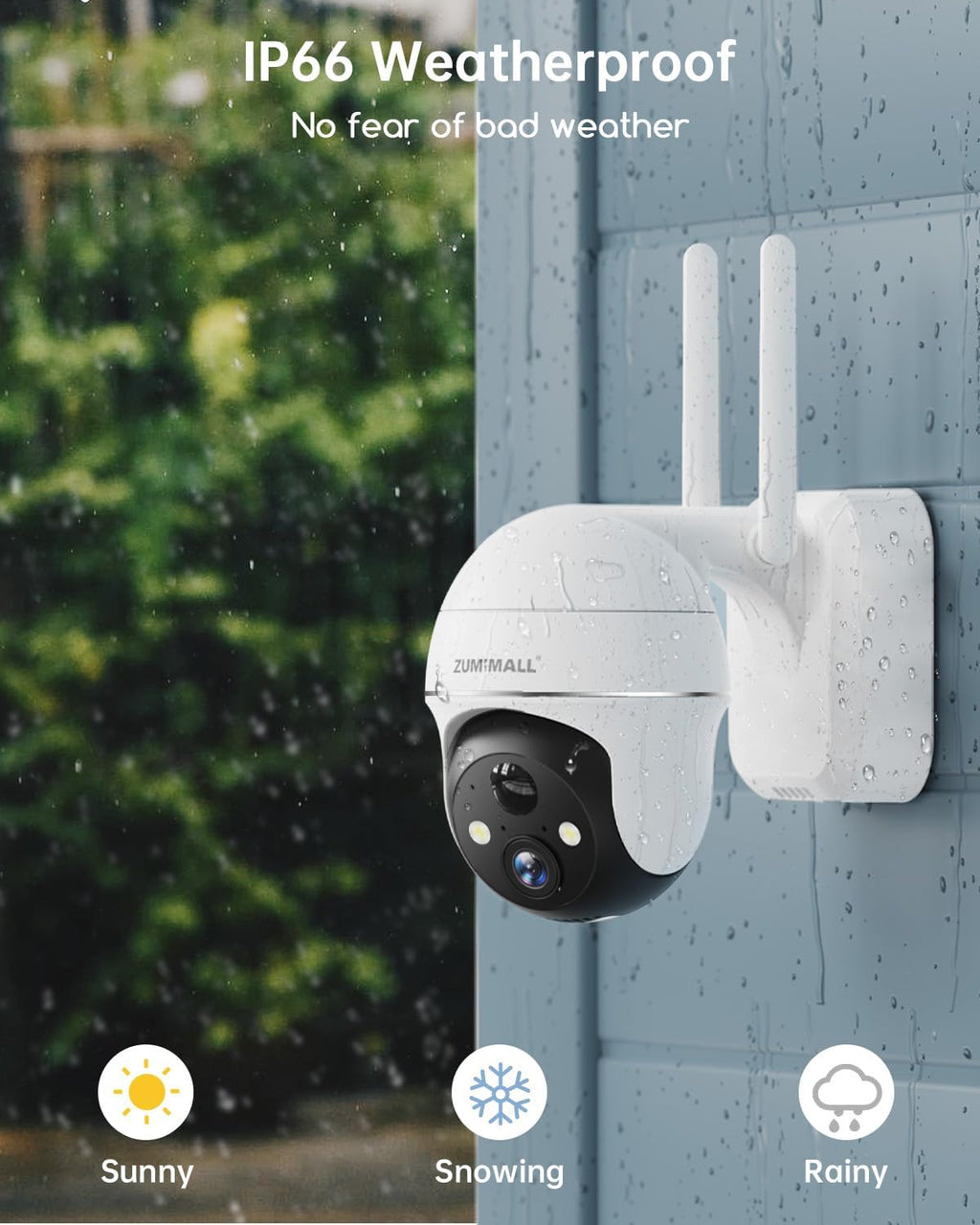 zumimall 2k security cameras wireless outdoor, battery powered, view 9