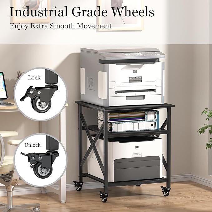 Printer Stand, 23.6 x 23.6 Inches Large Printer Stand
