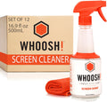 WHOOSH! Pro 16.9 fl oz Refillable TV Screen Cleaner & Microfiber Cloth (Set of 12)