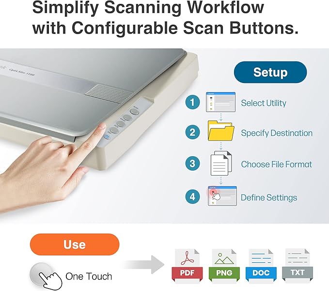 Plustek OS1180 - Flat Scanner for Graphics and Documents in A3 Format, Design