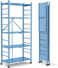 Storage Shelves with 20 Hooks, 5-Tier Foldable Shelf