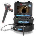 Sanyipace Sewer Camera with Pipe Locator, 7mm/0.28inch Cable, 512Hz, 10.1" IPS Screen, 32GB Card, 165FT/50M Borescope Inspection Camera, DVR with Speaker, for Drain Pipe Plumbing Inspection