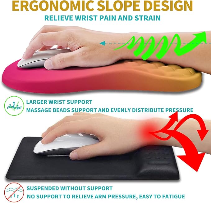 Hokafenle 2 in 1 Ergonomic Mouse Pad Wrist Support & Wrist Rest