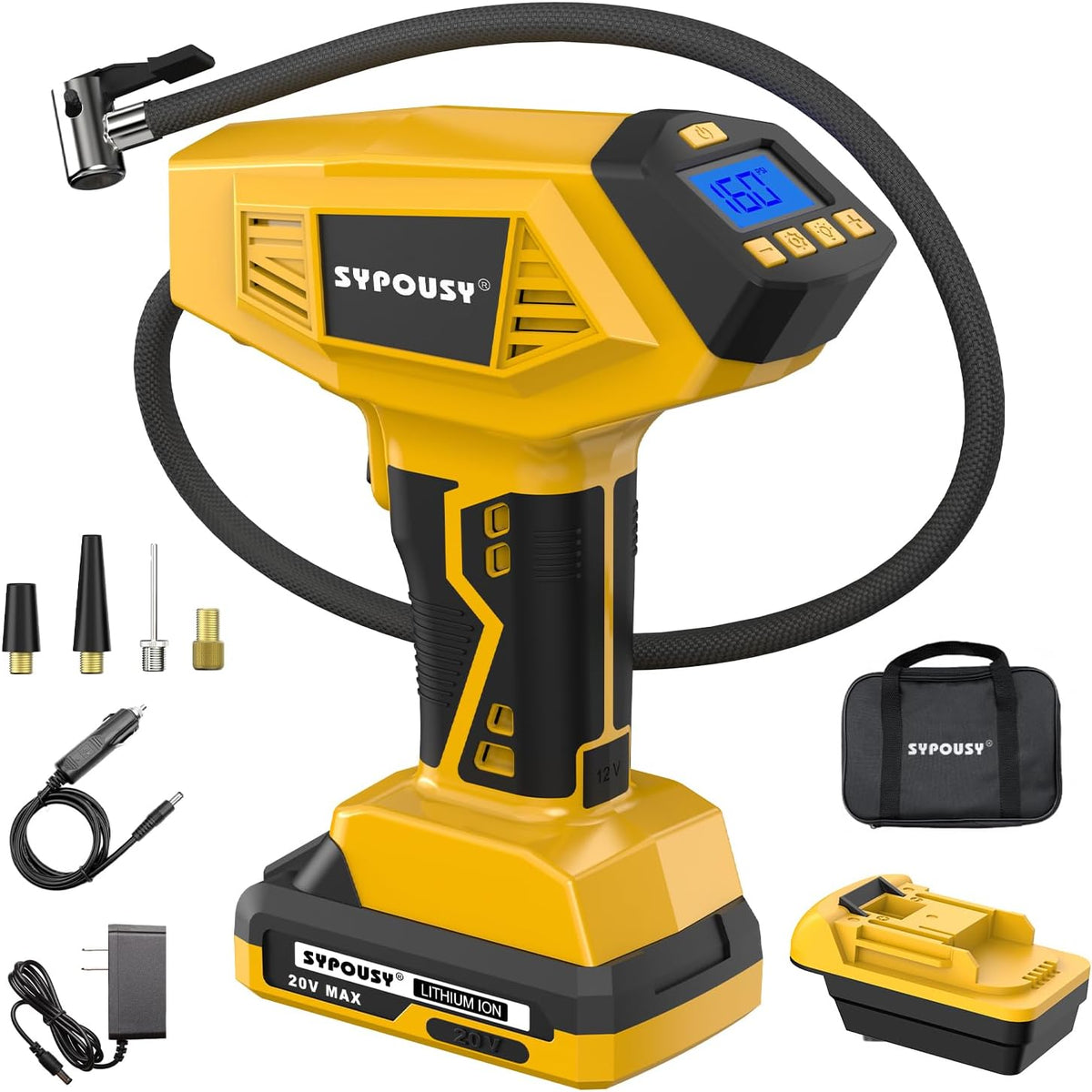 Upgraded Tire Inflator Portable Air Compressor 160 PSI 7X Fast Air Pump
