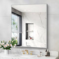 Silver Bathroom Mirror for Wall, 30x36 Inch Rectangle