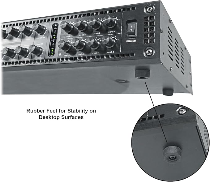 Rockville PRE-70V 8-Zone Stereo Preamp Mixer