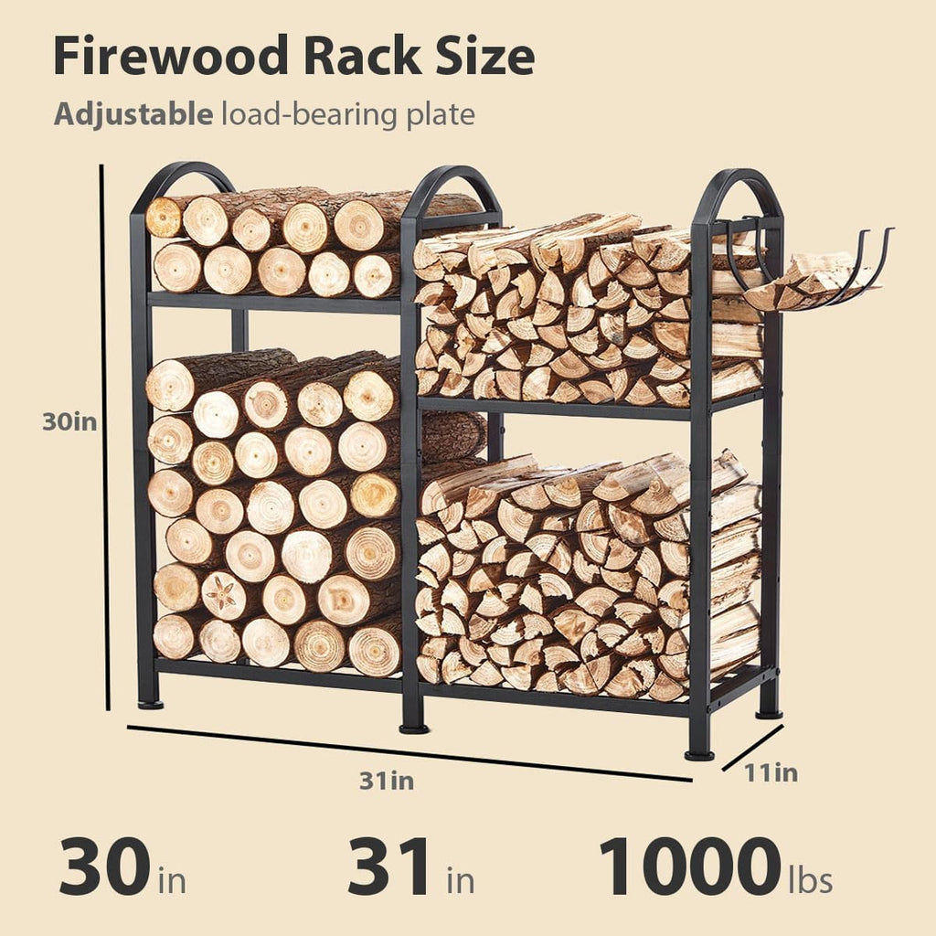 2 Tier Firewood Rack, 31inch