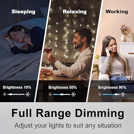 BESTTEN 10 Pack Dimmer Light Switch, Single-Pole or 3-Way Dimmer Switches