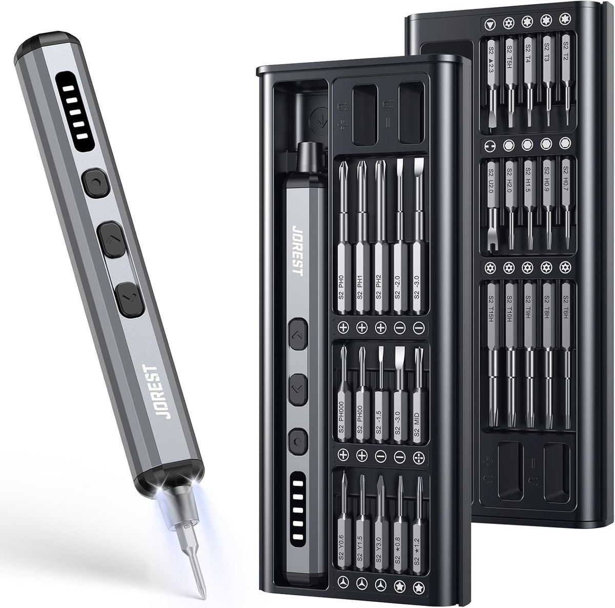 JOREST Mini Electric Screwdriver, Cordless Precision Screwdriver set