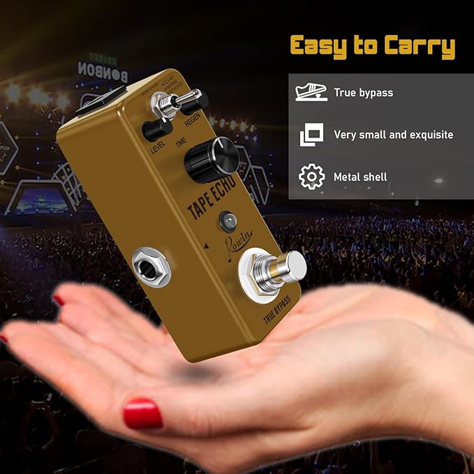 Rowin Tape Echo Delay Digital Guitar Effect Pedal