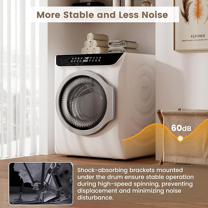 VCJ 2.8 cu.ft Portable Dryer, 1400W Electric Clothes Dryer
