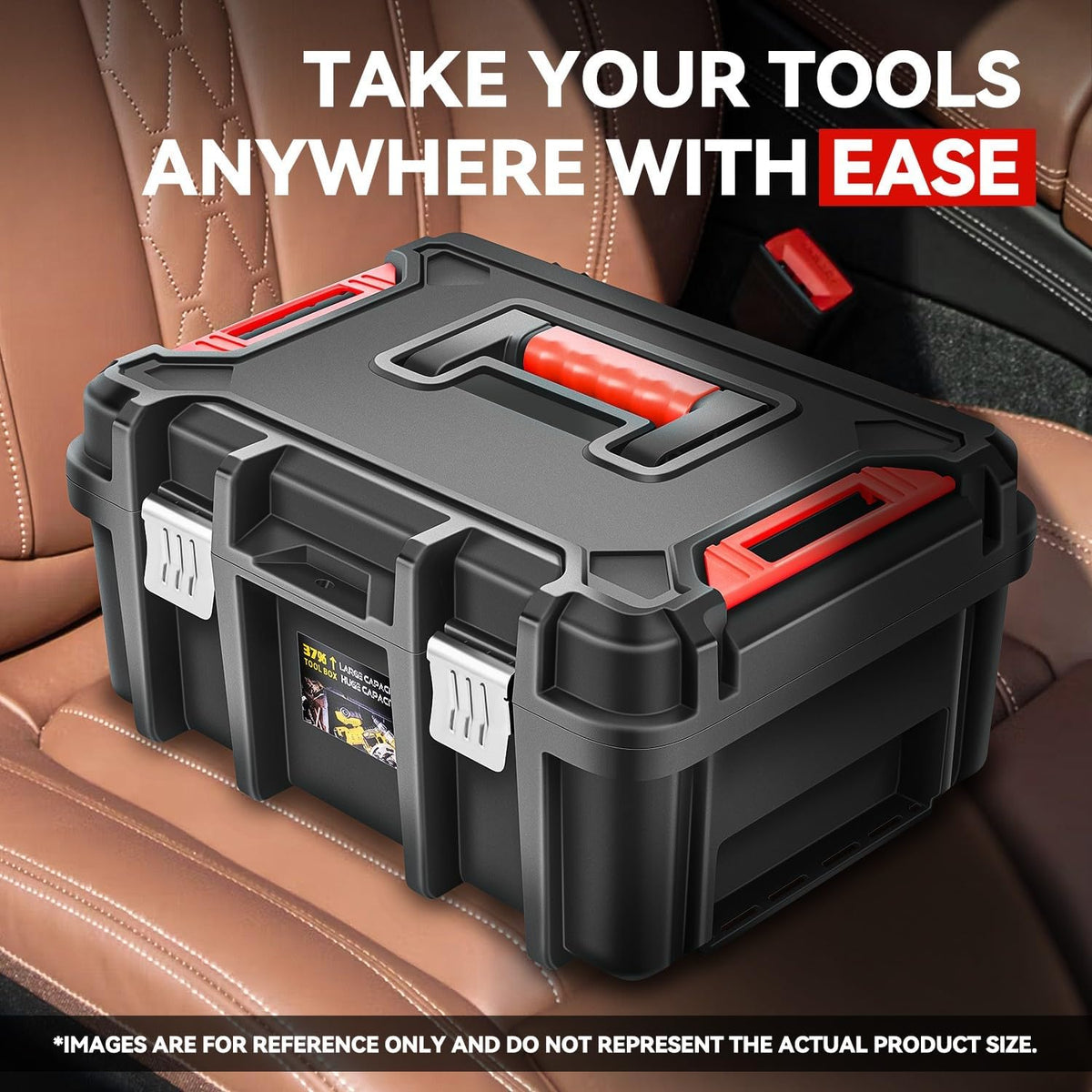 auto dynasty 17" tool box lockable, portable w/removable, package contents