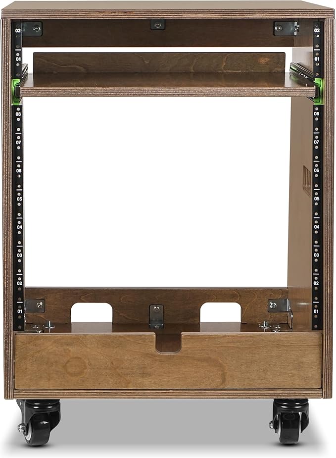 Sound Town DIY Slanted 10U Studio Rack,