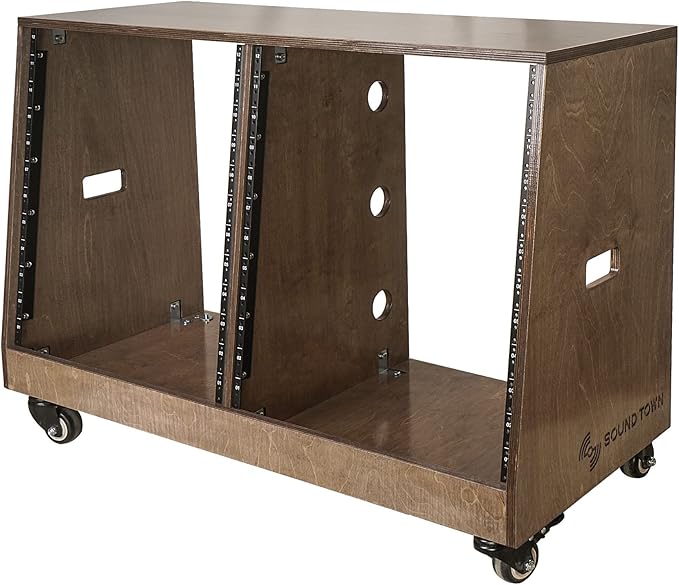 Sound Town DIY 2 x 12U Slanted Studio Rack