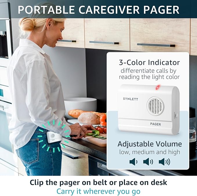SYNLETT Bed Alarm Caregiver Pager