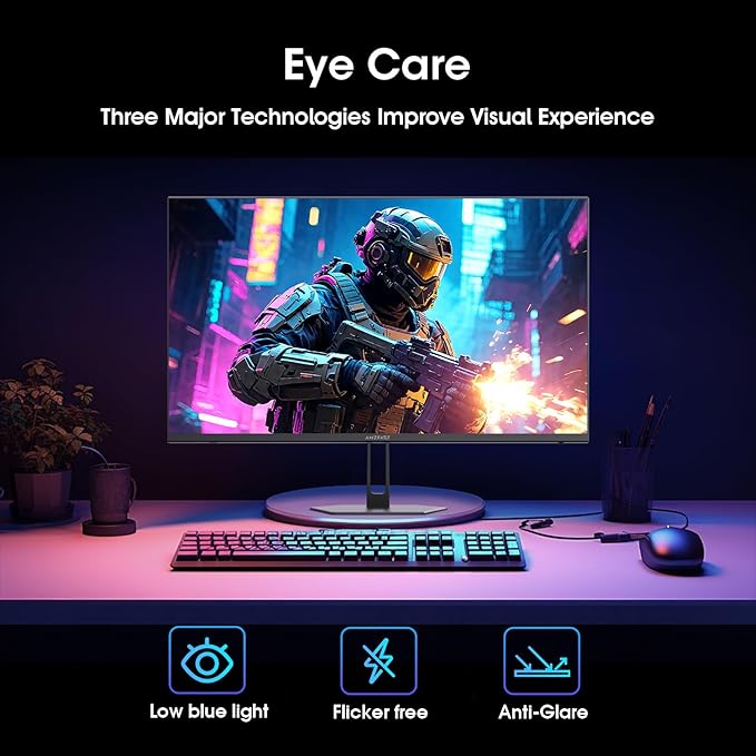 Amzfast 24 Inch Gaming Monitor 180Hz 200Hz FHD 1080p Computer Monitor, 1ms