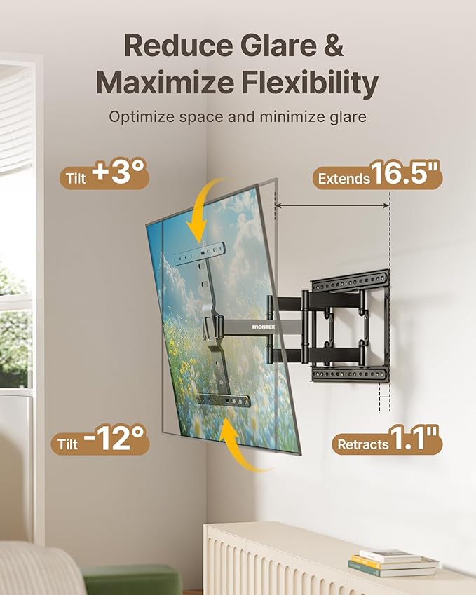 monTEK 1.1" Ultra Slim TV Wall Mount