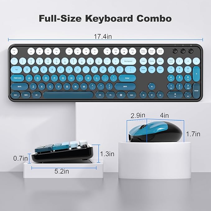 MOFII Wireless Keyboard and Mouse Combo, Full Size 2.4G Plug and Play
