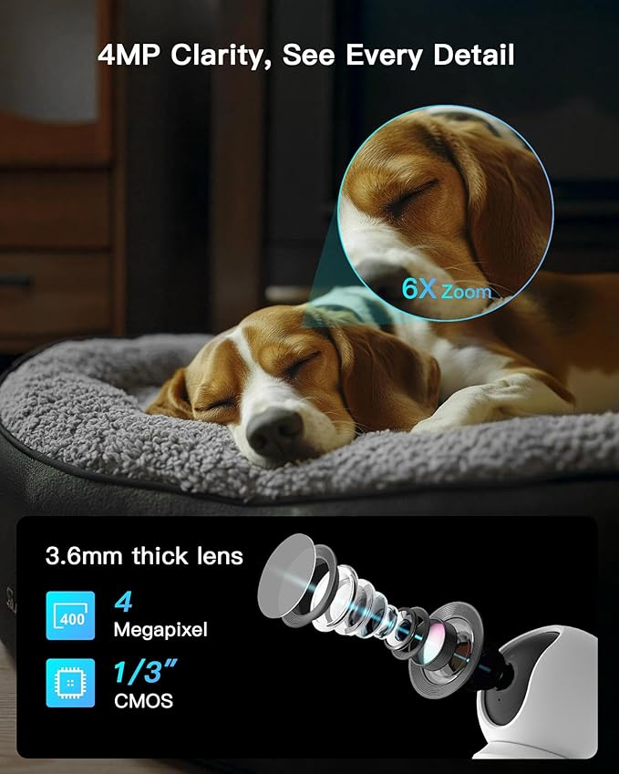 ARENTI 5G Indoor Security Camera 2 Pack, 4MP Pet Camera