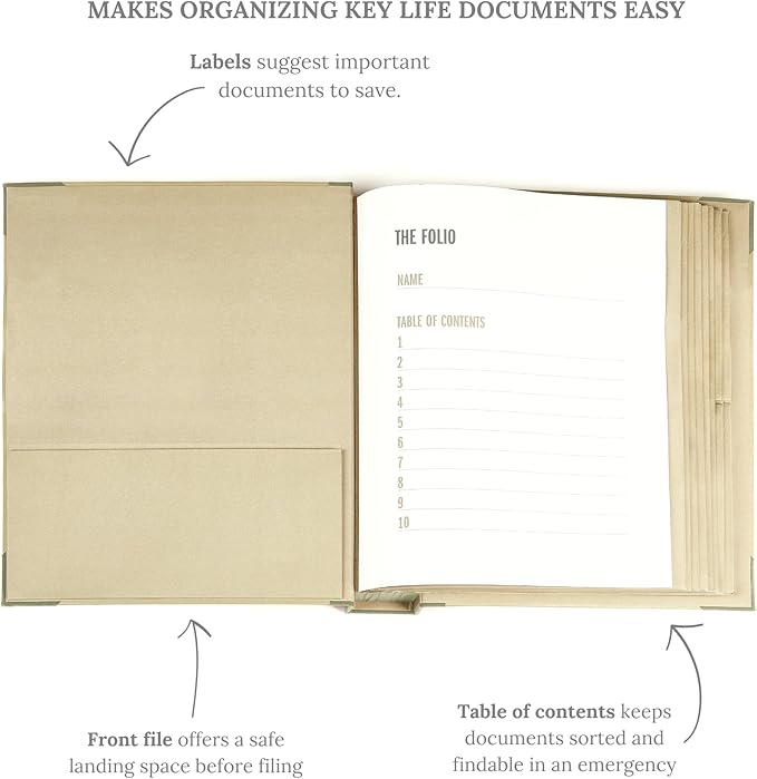 Savor | The Folio™ Document Organizer 2025 Edition | Premium Life Binder
