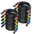 AuxLink XLR Cables 50FT 10Packs, XLR Microphone Cable Male to Female