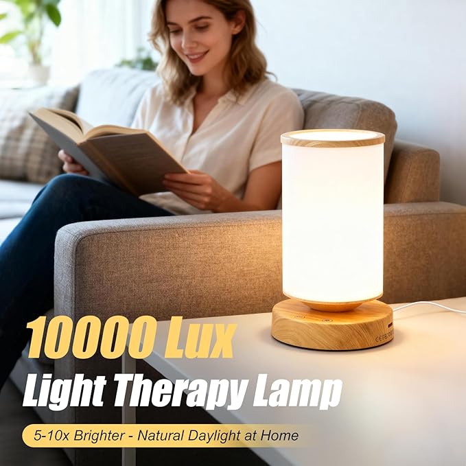 Qiuxunies Light Therapy Lamp 10000 Lux, Sunlight Lamp