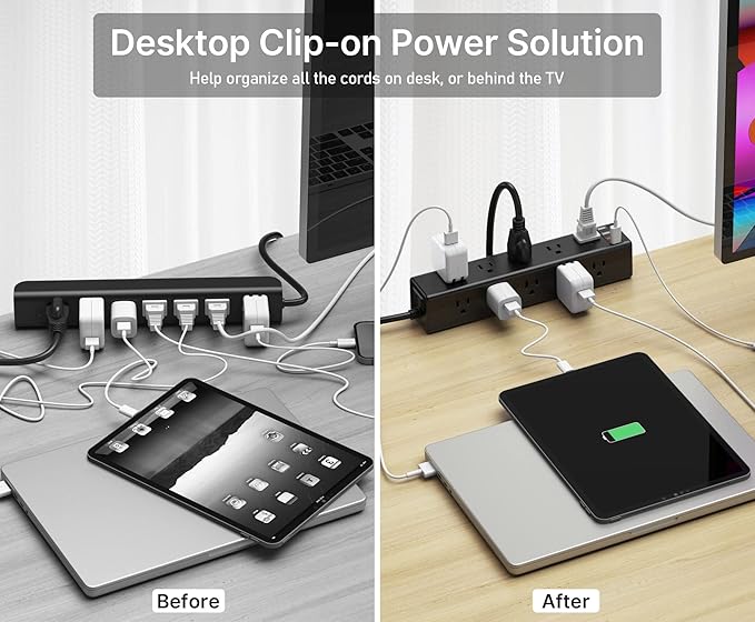 CCCEI Standing Desk Clamp Power Strip