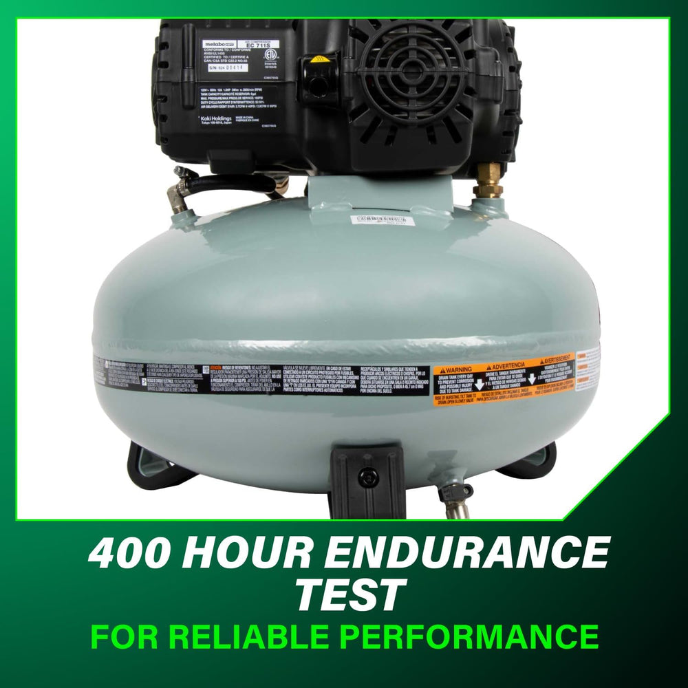 Metabo HPT Pancake Air Compressor, 6-Gallon 165PSI, Portable Air Compressor w...