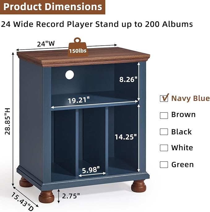 Joaxswe Record Player Stand