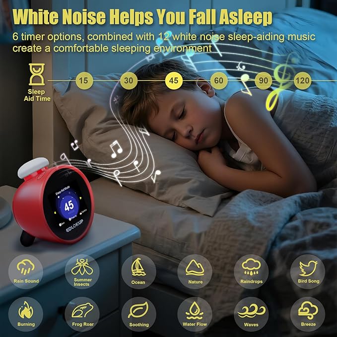 Smart Alarm Clock for Kids, AI Voice Assistant Clock