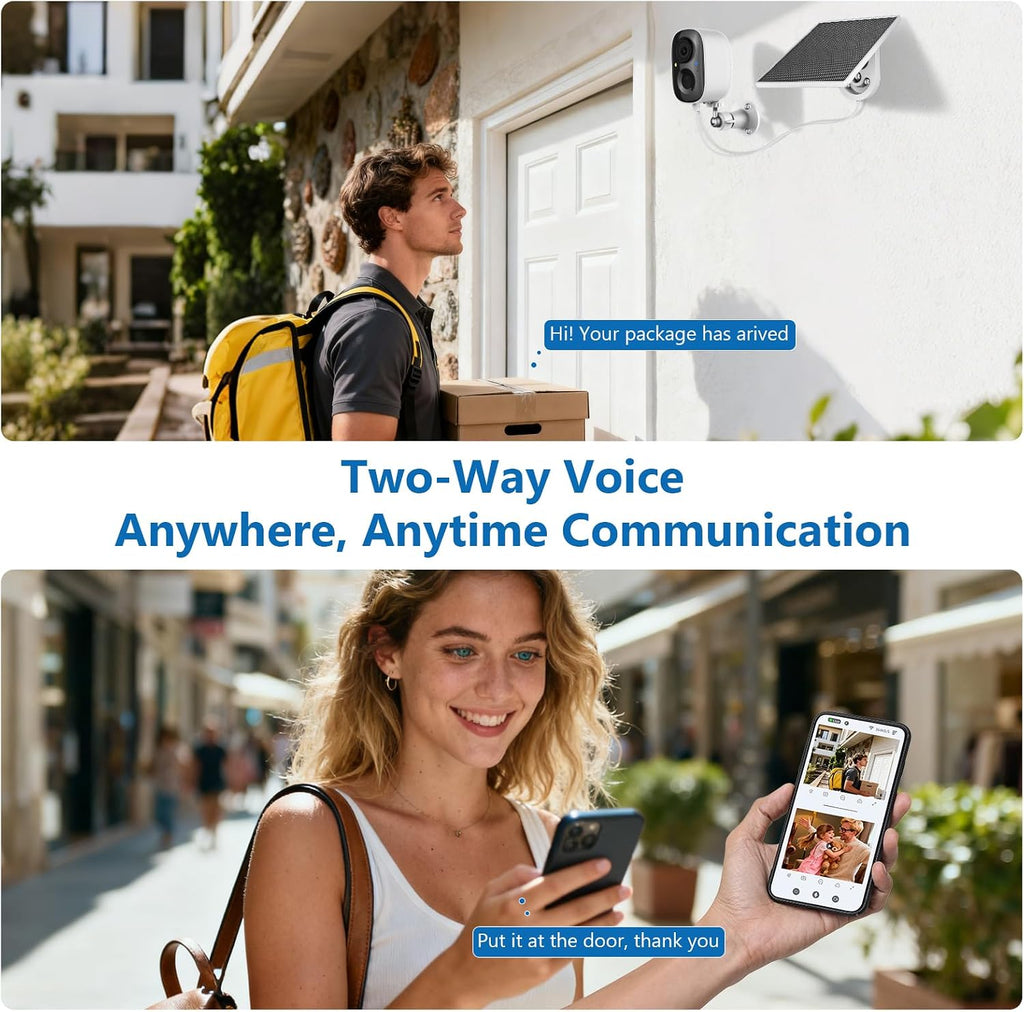 fazoxo 2k security camera wireless outdoor, wifi cameras, close-up detail