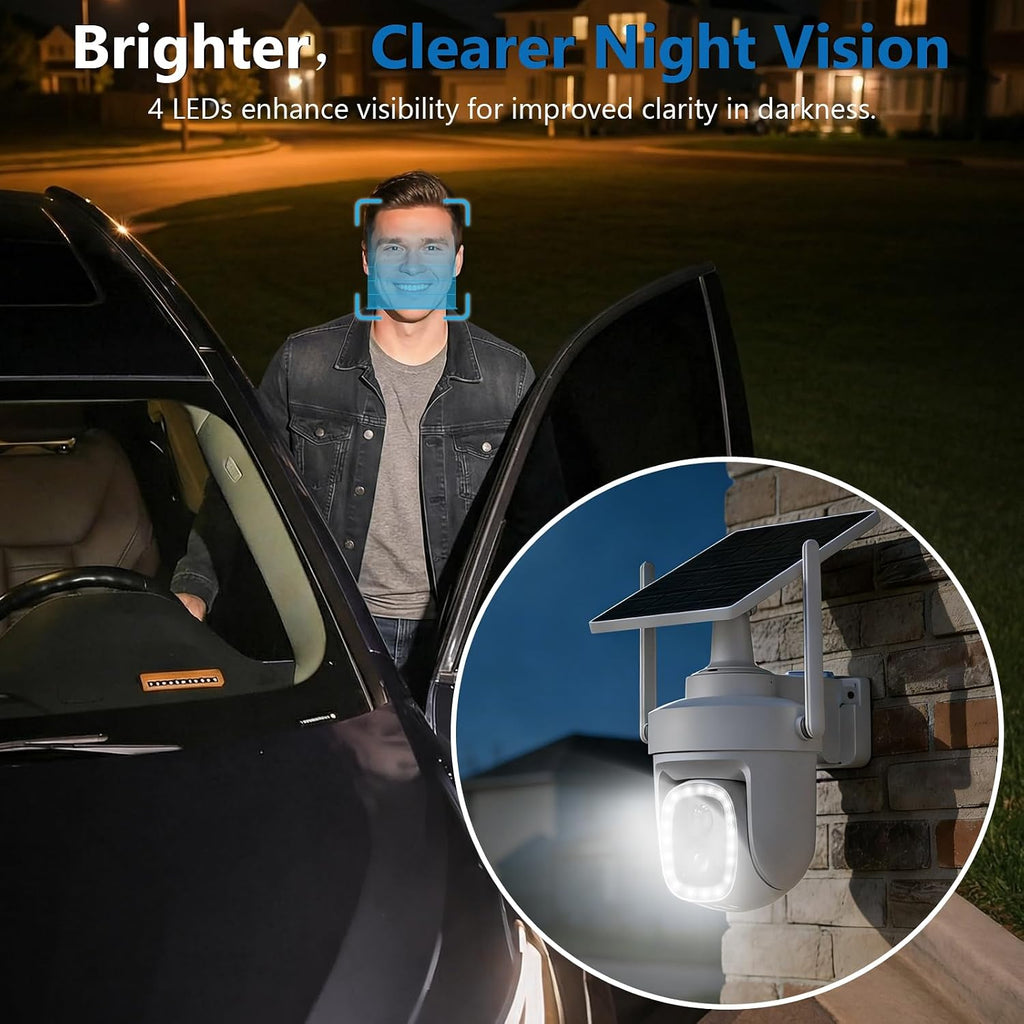 4k solar security cameras wireless outdoor with local, view 9