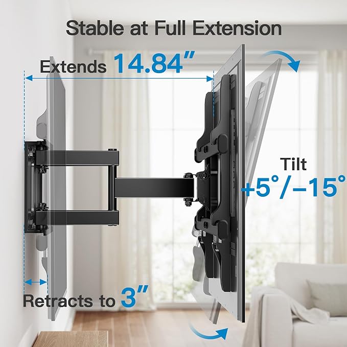 Pipishell Full Motion TV Wall Mount