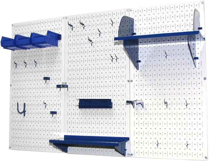 Wall Control Pegboard Organizer 4 ft. Metal Pegboard Standard Tool Storage Kit