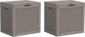 Outdoor Storage Box Waterproof, 32 Gallon Deck Box for Patio-2 Boxes