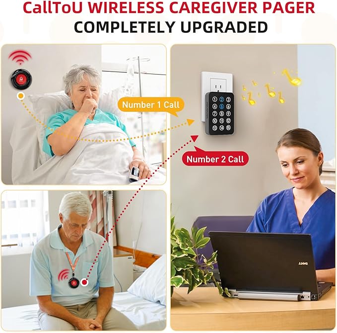 CallToU Wireless Caregiver Pager Nurse Call Button