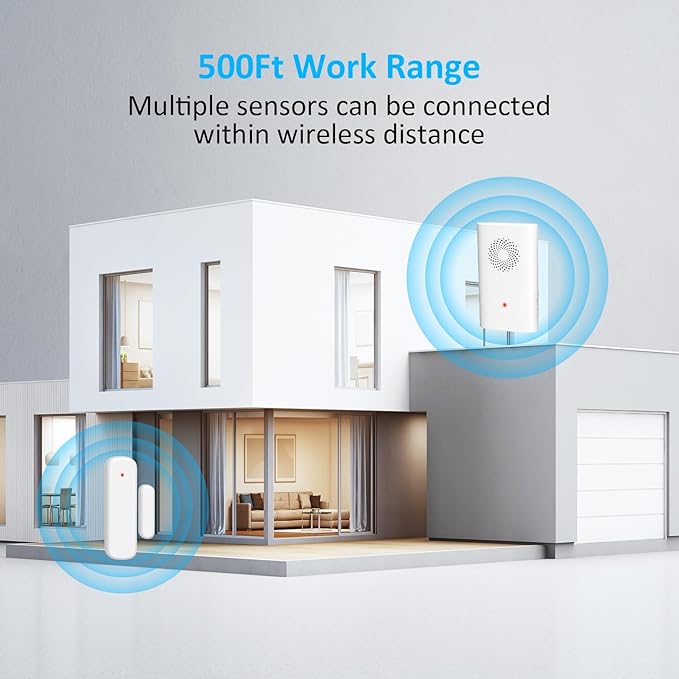 Wireless Door Chime, Door Open Sensor Alarm When Entry Business/Office/Store