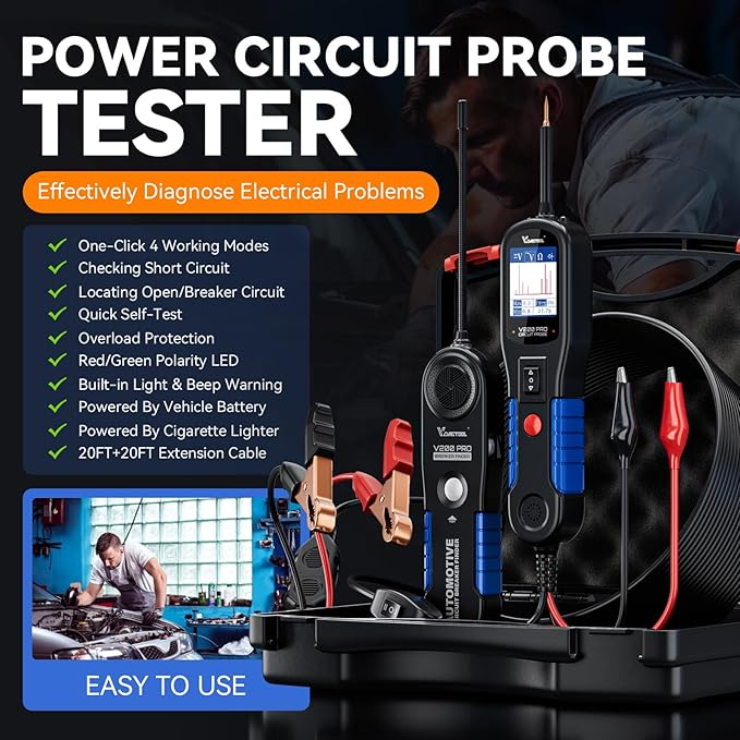 VDIAGTOOL V200 Pro Automotive Power Circuit Probe Tester Breaker Finder Tool