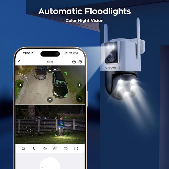 xmartO 6MP 2-in-1 WiFi 6 Home Security Camera